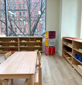 Little Tree Montessori NYC campus classroom on Upper West Side Manhattan with brownstone view